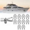 10pcs 1/4 Inch M6 Stainless Steel Wire Rope Cable Clip Clamp U Bolt Saddle Fastener