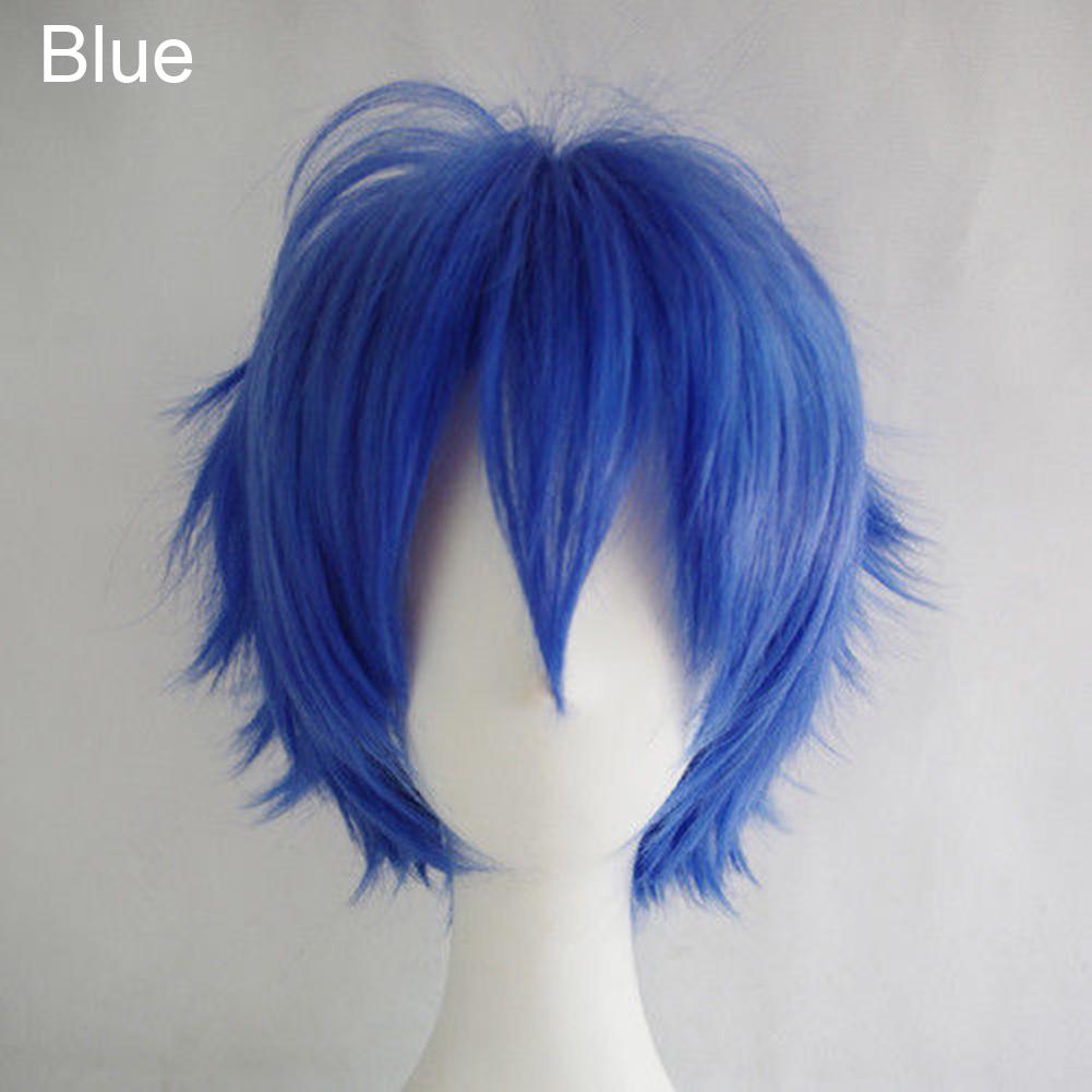 Orion Männer Frauen Multi-Color Kurze Gerade Haarteil Volle Perücke für Anime Party Cosplay