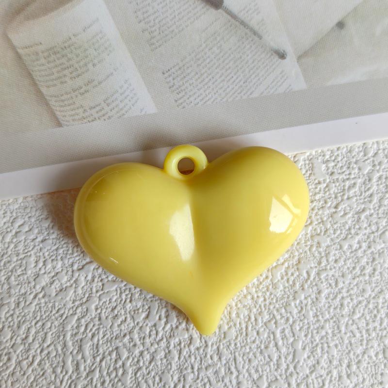 Acrylic Heart Pendant & Bead Set for DIY Charm Necklaces, Phone Chains & Accessories