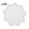 White Lace Doilies for Home Decor Retro Placemat, Floral Doilies, Embroidered Table Mat, Breathable Fabric Tray Cloth Sheer Mesh Doily Tea Cup, Vase,