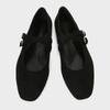 Fashion Black Cross Tied Satin Ballet Flats Women Fashion Square Toe Shallow Buckle Mary Jane Shoes Elegant Comfort Brand Designer Shoes