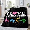 gymnastics Theme Printed Blanket - Perfect for Couch, Bed, Travel & Outdoor Use | Machine Washable, Cozy & Durable.