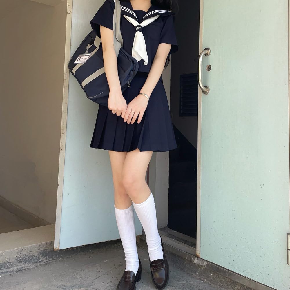 Sailor navy for high school JK Halloween short front pleated class authentic navy blue school school graduation school set [GSYCL] uniform, blue,