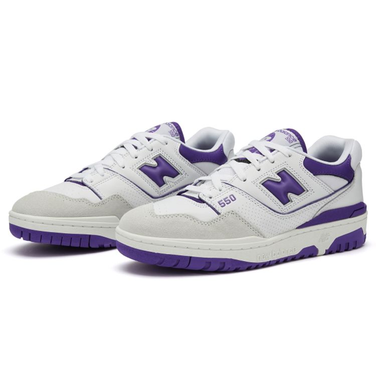 New Balance 550 White Purple Unisex Sneakers Prism-Purple BB550WR1