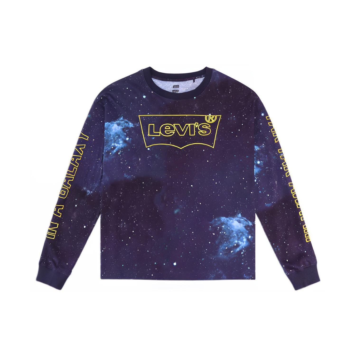 

Футболки женские Levis Starry Sky Letter Print Crew Neck Pullover фиолетовые 76171-0013 S