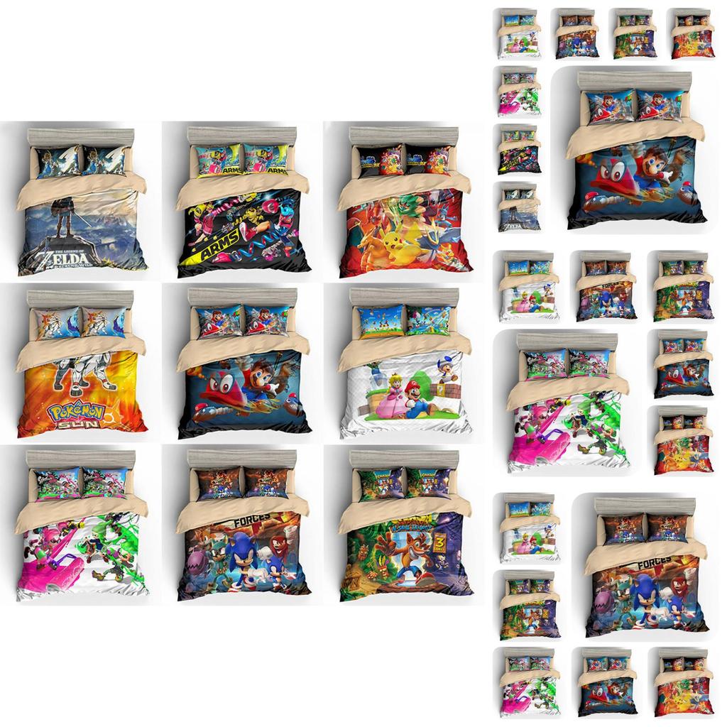 High-quality Digital Print Three Piece Bedding Set Including Pillowcases And Duvet Cover For Stylish Bedrooms