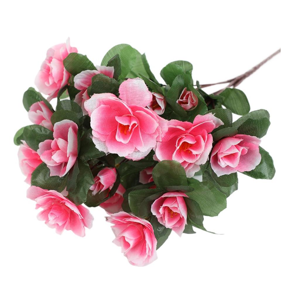 

Artificial Azalea Branches Rhododendron Silk Flower For Landscaping Project Scenic Area Decoration Ground Insert Plant