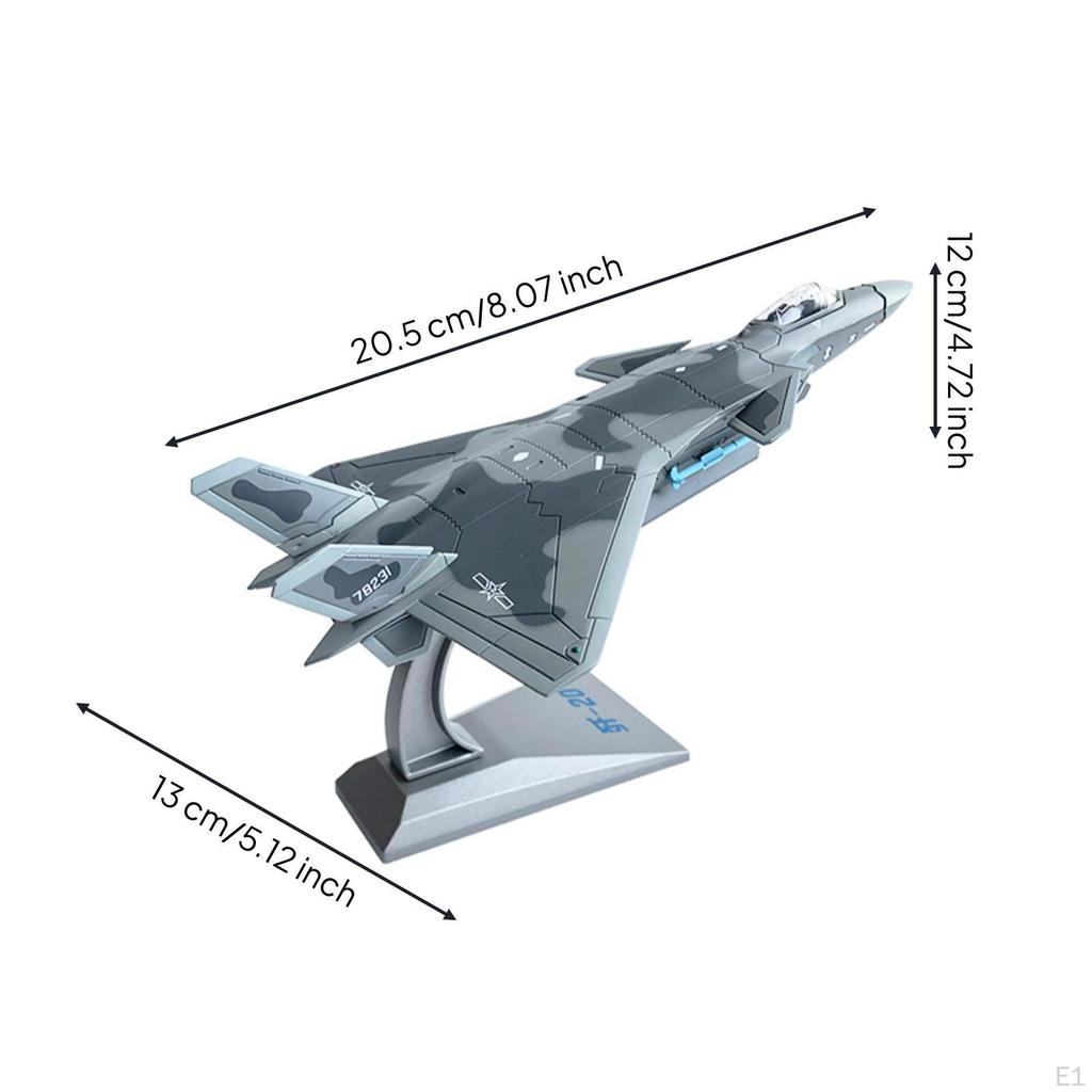 J20 Model 1:100 Fighter Jet with Stand Collectible for