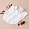 Women Cotton Lace Fake Collar Blouse Vintage Detachable Collar Women Shirt False Tie Lapel Blouse Top Clothes Accessories