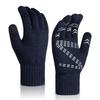 Unisex Warm Touchscreen Gloves With Anti-Slip Grip Knitted Wool Blend Winter Cycling Commuting Outdoor Use