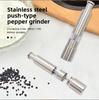 Stainless Steel Manual Spice Grinder With Press Action For Cooking And Kitchen Use