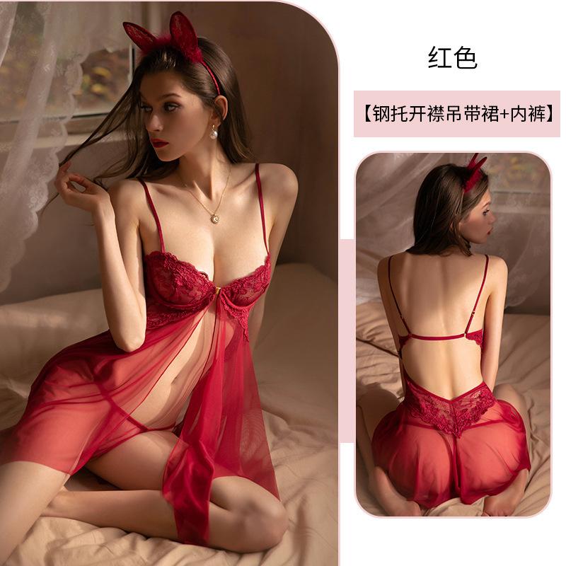 Astringent desire lingerie suspender nightdress lace temptation sexy mesh hot home temptation suit
