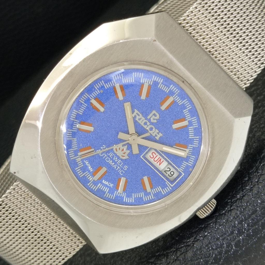 

ВИНТАЖНЫЕ АВТОМАТИЧЕСКИЕ ЧАСЫ RICOH R31 ЯПОНИЯ МУЖСКИЕ СИНИЙ ЦИФЕРБЛАТ a500608-5 R153-a500608