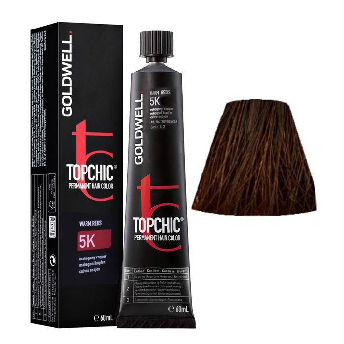 Coloration Capillaire - Goldwell - Topchic - Tube 60ml - Châtain - Crème - 5K