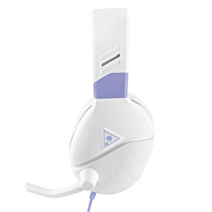 Casque Gaming Turtle Beach Recon Spark - TBS-6220-02, Micro-casque filaire avec motif géométrique, lavande et blanc