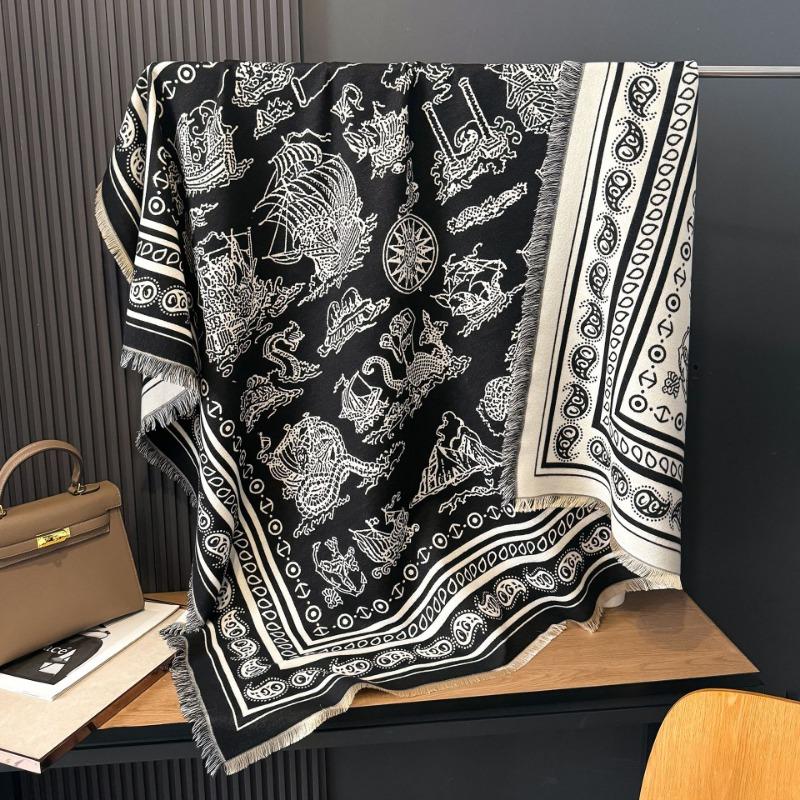 New outer office blanket autumn and winter warm square scarf imitation cashmere thickened shawl