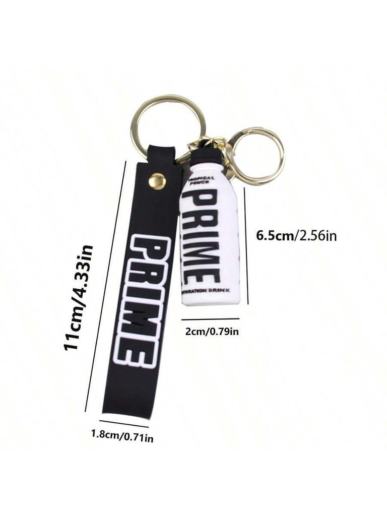 1 PVC Soft Plastic Creative Beverage Bottle, Doll Keychain, Car Keychain, Bag Pendant, Office Decoration, Couple Bridesmaid Gift