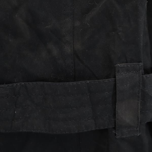 Barbour Wax Cotton Jacket 10 Black Waist Belt Women Used