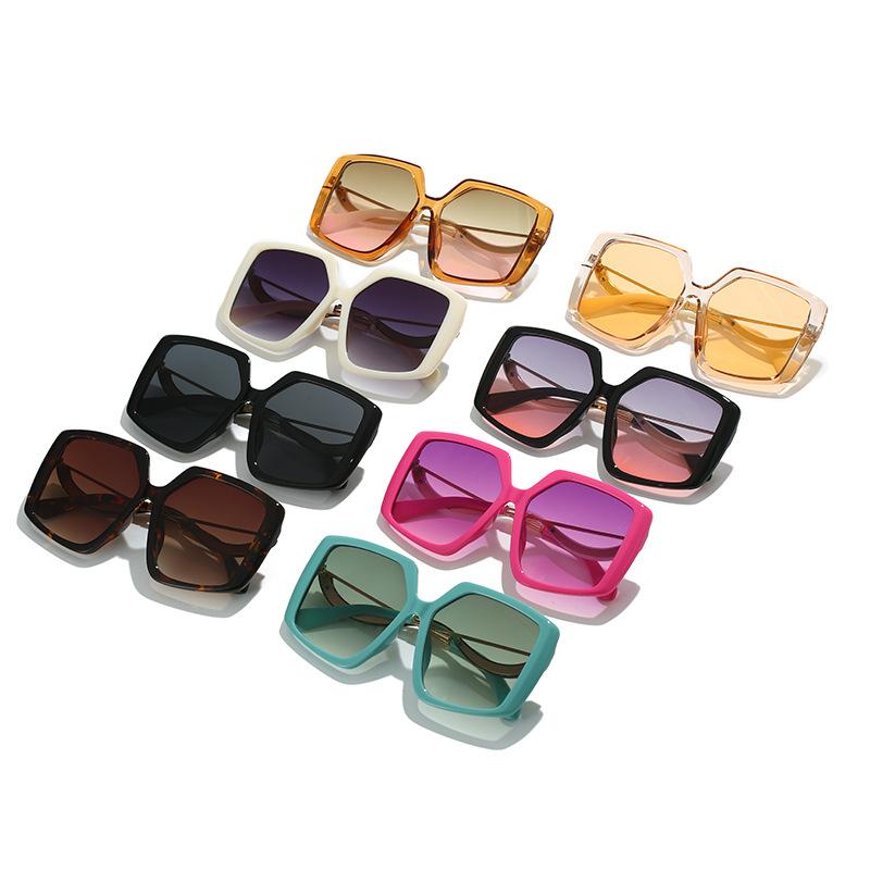 Luxury Square Sunglasses Women Brand Designer Sun Glasses Ladies Large Retro Black Eyeglasses