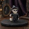 Gothic Skeleton Figurine, Small Resin Skull Statue, Day of The Dead Halloween Decoration for Shelf, Desktop, Office Home Decor