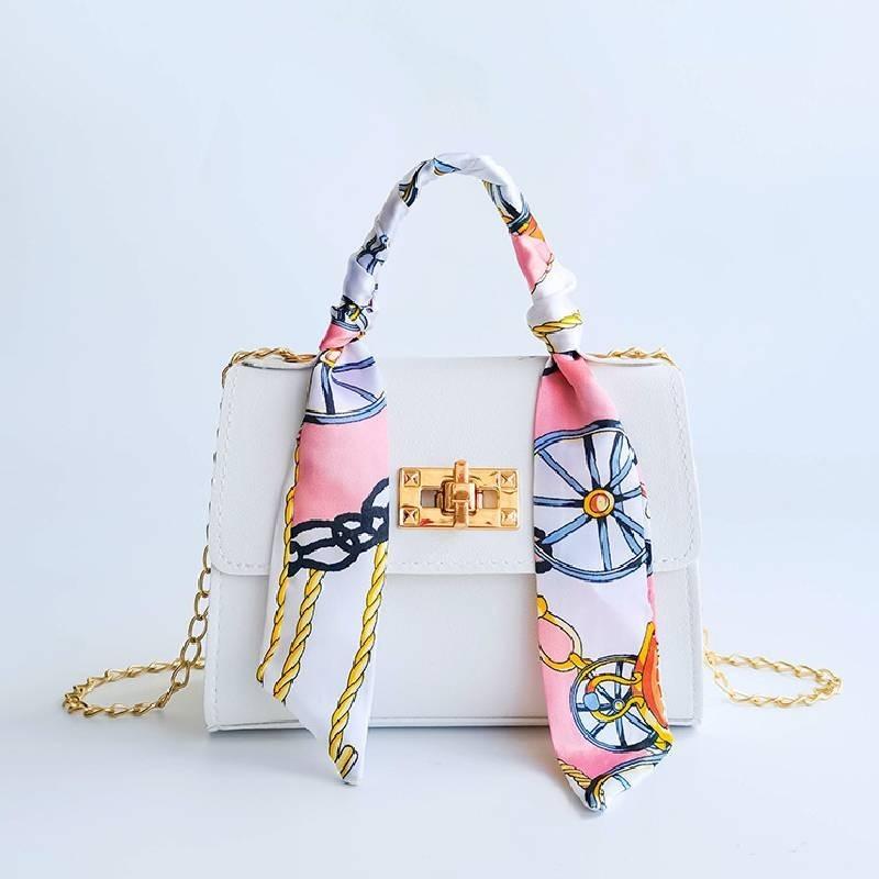 2021 Women Handbags Sweet Fresh Style Scarf Shoulder Bag Small Square Bag Wholesale