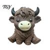 Relaxing Hand Therapy Toys Highland Cow Stress Relief Toy, Squeezable Cattle Sensory Soft Shape Toy Ball Fidget for Office Home and Classroom Anxiety