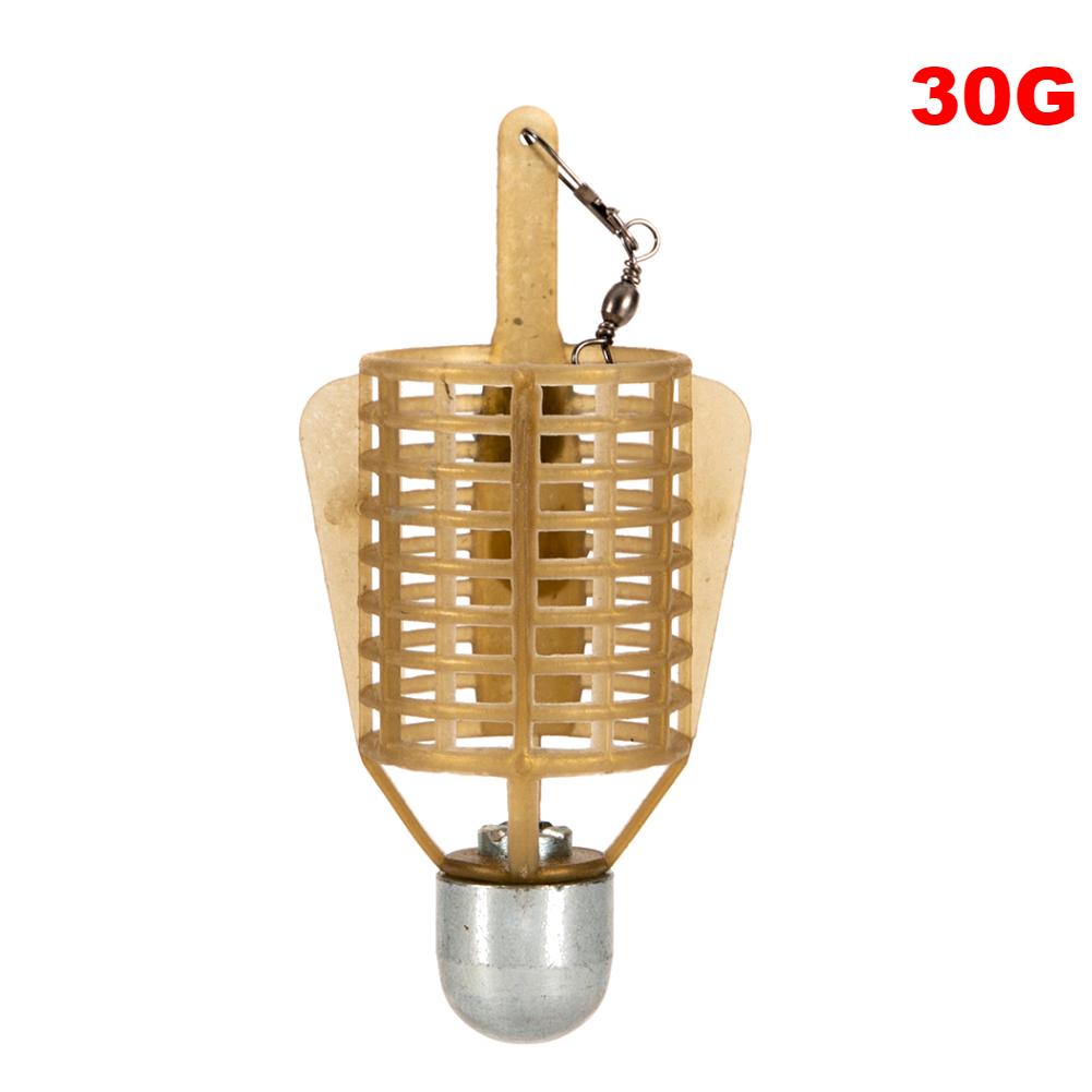 10-1PC Fishing Beads Feeder Cage Hooks Components Carp Bait Cage with Iron Head Stoppers Carp Beads Fishing Tackles Fishing Part