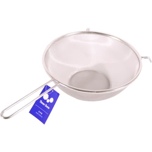 Three Snow Heavy-Duty Strainer, 25cm, 18-8 Stainless Steel, with Handle, Colander, Tsubame-Sanjo, Made in Japan, Three Snow Shinkoshi Works, 31335