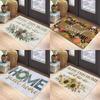 Tapete de Porta com Letras Home Sweet Home Tapete de Chão Antiderrapante Lavável Tapete Decorativo para Casa Cozinha Banheiro Porta da Frente Entrada