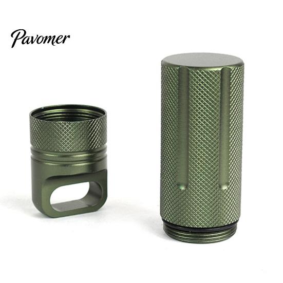 Portable Waterproof Pill Holder Bottle Aluminum Alloy Storage Jar Compact Sealed Size Container Case Emergency Tools