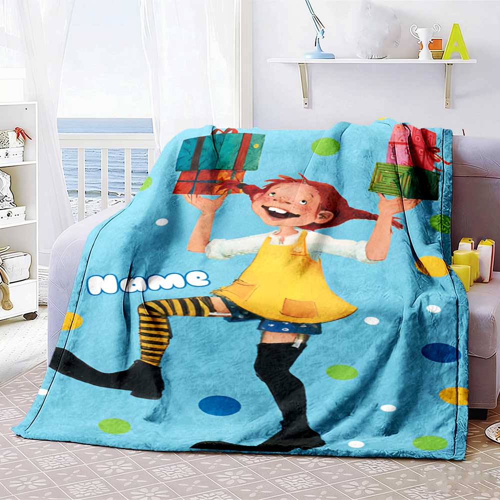 Pipi Personalized Name Blanket Multi-purpose Personalized Blanket Ultra-Soft Suitable for Office Chair Livingroom Picnics Chair for All Occasions