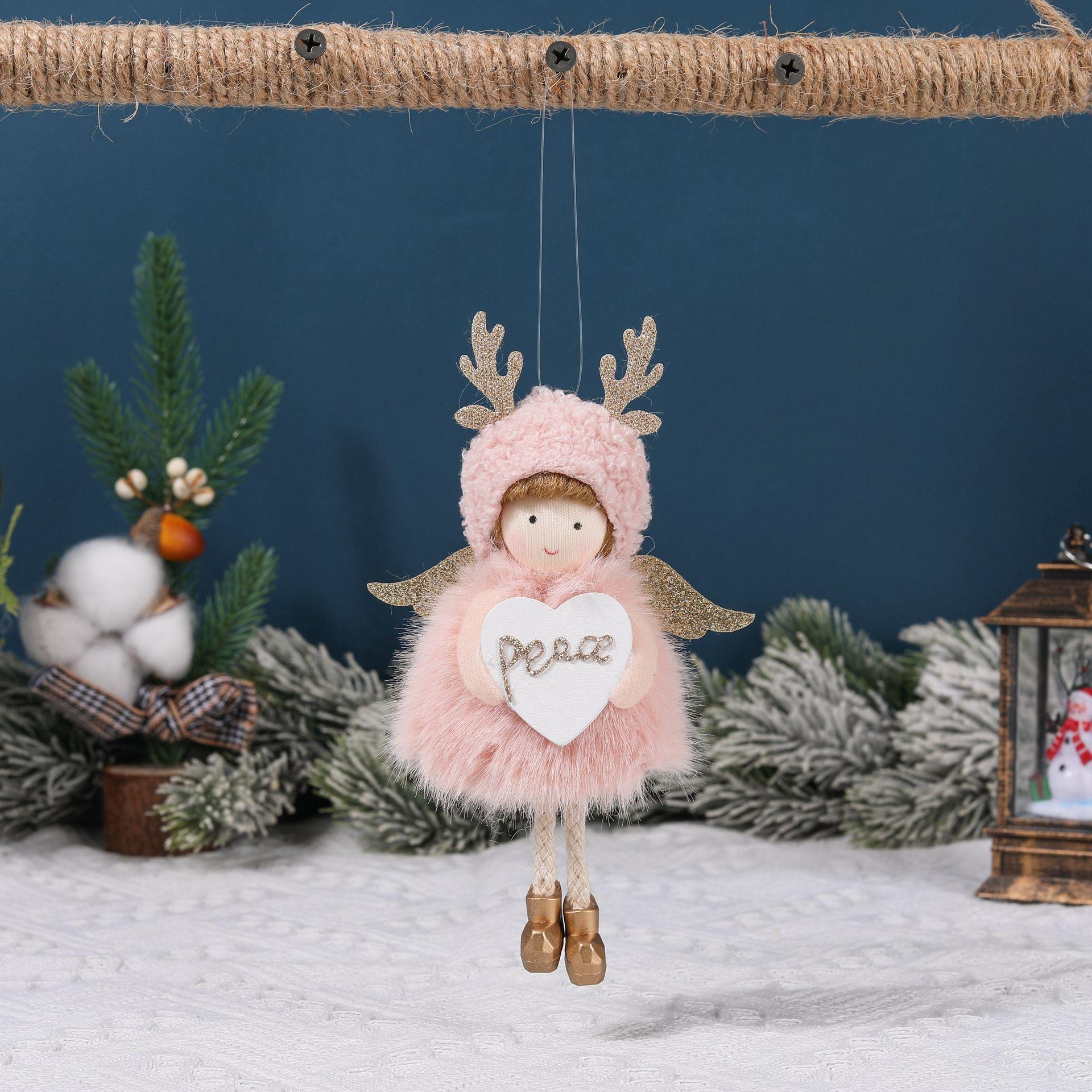 

Новый креативный рождественский кулон, рождественский ангел с перьями, украшение на рождественскую елку, кулон, рождественские принадлежности 17*10*3.5cm