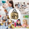 Shaolin Cat Mastering Martial Art Insulated Lunch Bag Thermal Cooler Lunch Box with Pocket for Woman Men Kids Work Picnic School
