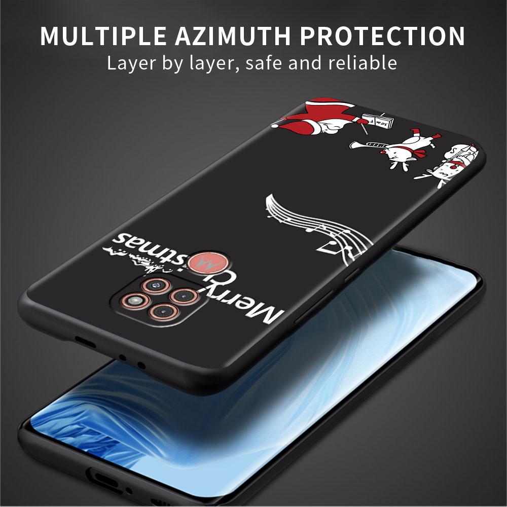 Veselé Vánoce v zimě pouzdro pro Motorola G30 G60 G9 Play ONE Fusion G8 G50 E6s G82 Edge 20 Pro G Stylus 2021 soft phone copas