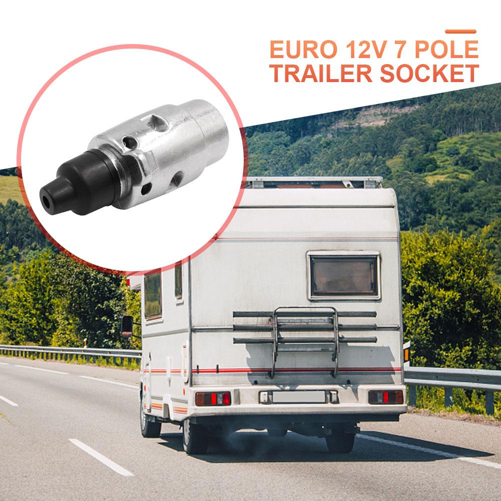 12V Towing Electric Connector Aluminium Alloy Trailer Automobile Plug Wiring Connector Adapter for Boats Caravan RV Truck