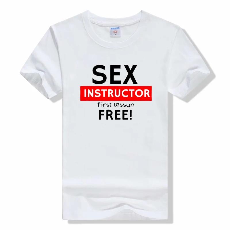 Sex Instructor T Shirt for Men Short Sleeves O-neck Funny T Shirts Summer Men New Clothing Graphic Print T Shirts