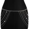 All-match Crystal Korean Body Chain Metal Waist Belts Waist Corset Chain Belts Women Waist Chain