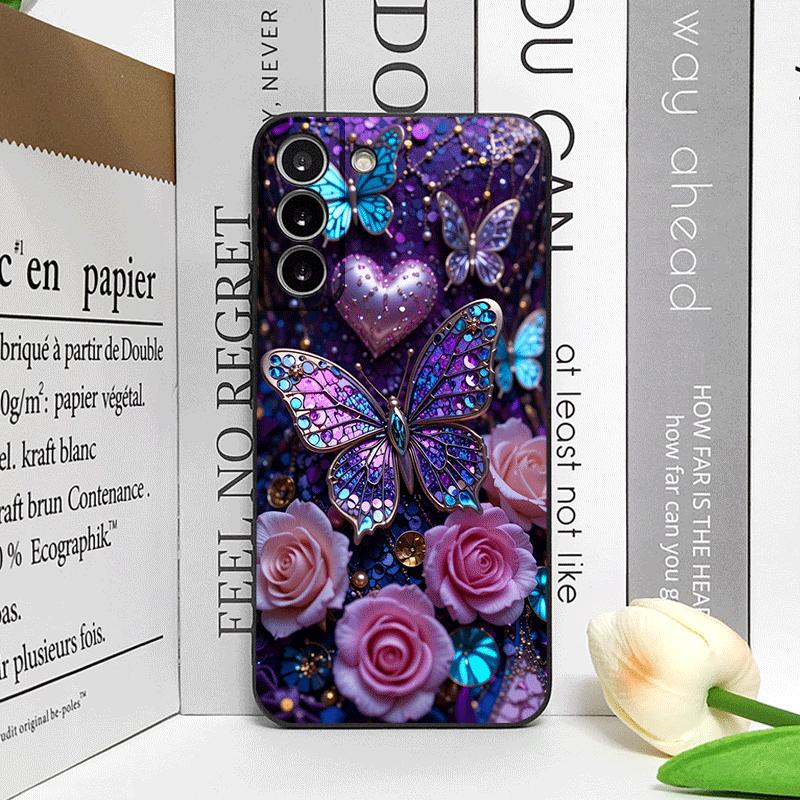 Luxury Art Butterfly Flower Pattern Phone Case for Motorola Moto Edge 50 Fusion 40 30Neo G24 E14 G75 G85 G54 5G Shockproof Cover
