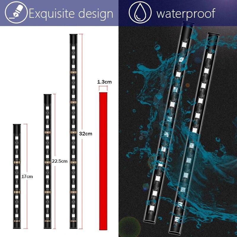 LED Car Foot Light Ambient Lamp With USB Wireless Remote Music Control Multiple Modes Automotive Interior Decorative Lights