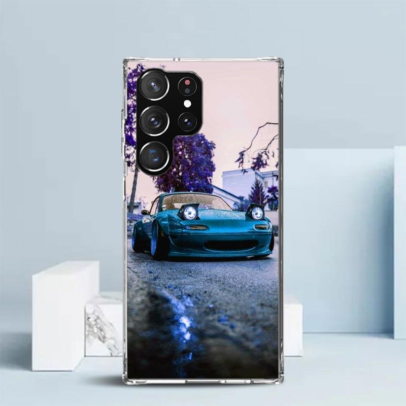 

JDM Car MX5 Cute Soft Cover for Samsung Galaxy S25 Edge S26 S24 S23 Ultra Phone Case S22 S21 Plus S20 FE Print Pattern Shell Gal Samsung S21 FE