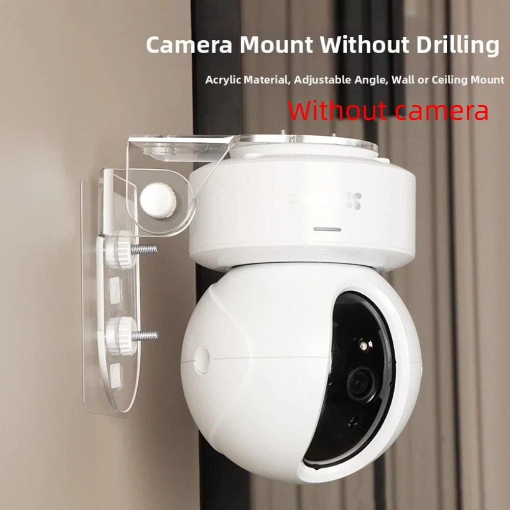 L Shape Video Surveillance Camera Mount Acrylic Clear Camera Holder Smooth Walls
