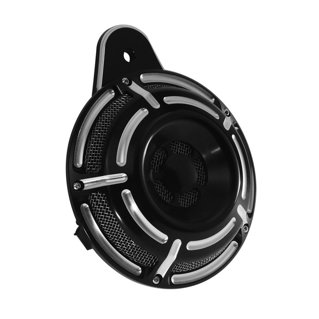 Motorcycle Black/Chrome Horn Cover CNC Aluminum Horn Assembly For Harley Touring 1991-Later Big Twin Sportster XL 883 1200 07-Up