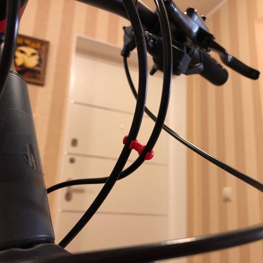 10-40pcs Bicycle Brake Gear Cable S Style Clips Rotating Buckle Hose Guide MTB Bike Cross Line Hook Tidy Clip Ring Clasp Cycling