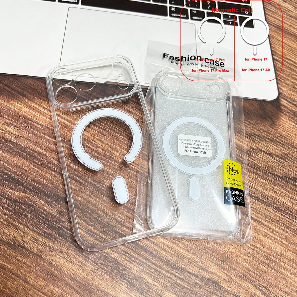 Clear Acrylic Magnetic Case For iPhone Air 17 16 Pro Max 15 14 Plus 13 12 11 Magsafe  Transparent Camera Protect Cover
