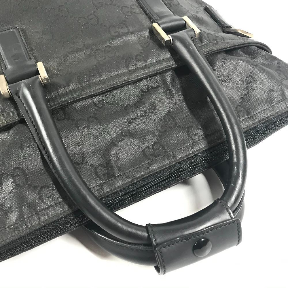 GUCCI 012-0380 Logo GG Vertical Tote Bag Hand Bag Nylon Black