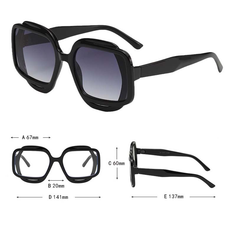 2025 New Polygonal Fashion Sunglasses Retro UV400 Sunshade Sunblock for Women and Men Street Shooting Driving Riding Eyeglasses