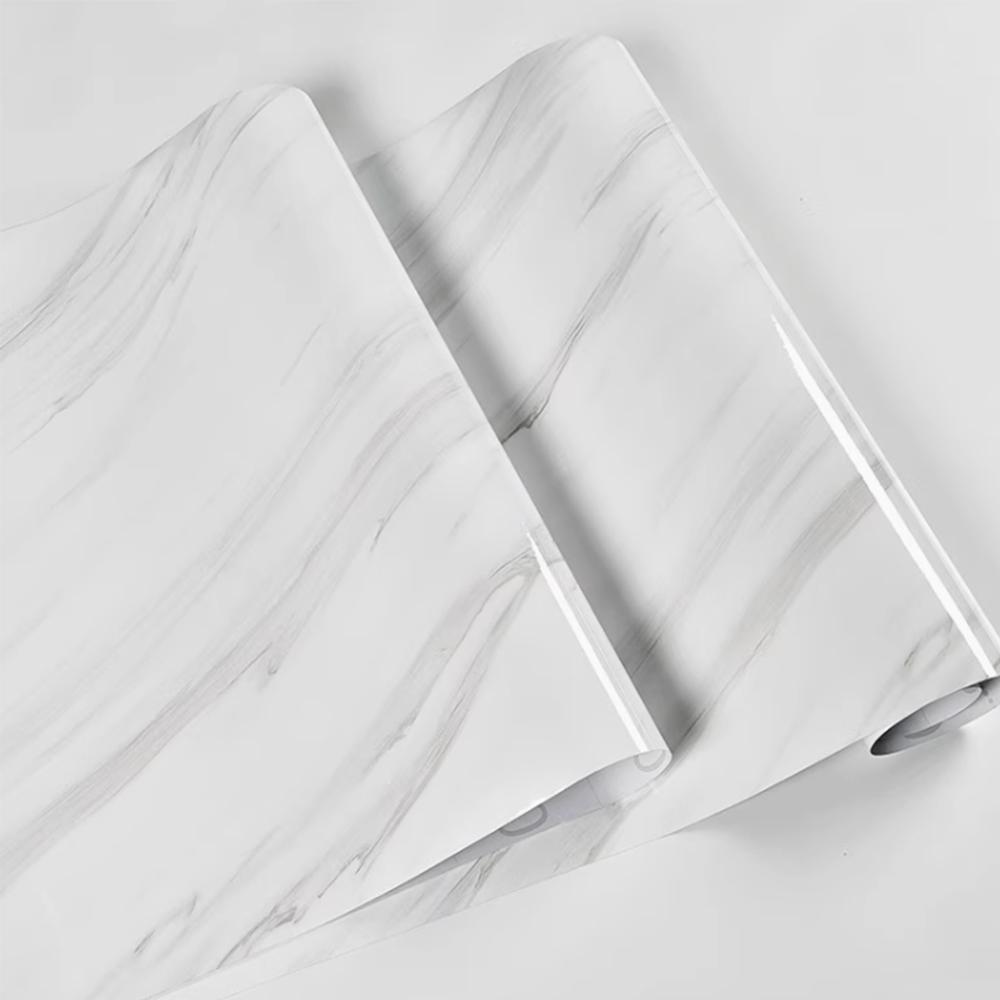 Modern Marble Peel & Stick Wallpaper - Waterproof PVC Self-Adhesive Vinyl for Kitchen Bathroom Cabinets Walls - DIY Home Decor