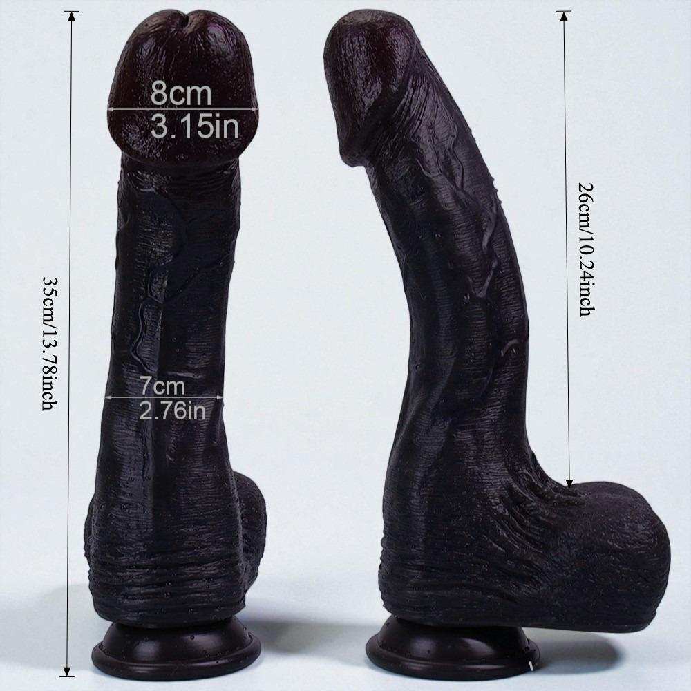 Realistic Big Dildo 3.15" Thick Glans – Huge Soft Silicone Penis, Flexible Anal & Vaginal Toy for Women, Solo Play, Bodysafe Material