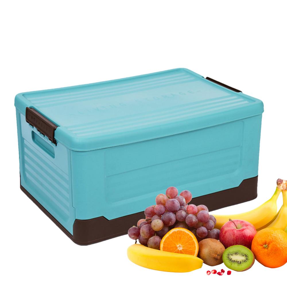 Bacs de rangement avec couvercles Boîtes de rangement pliables empilables Grands conteneurs de rangement Organisateur de placard Boîte de rangement pour jouets vêtements Pour