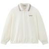 MQD Girls' 7A Antibacterial Half-Placket Lapel Sweatshirt